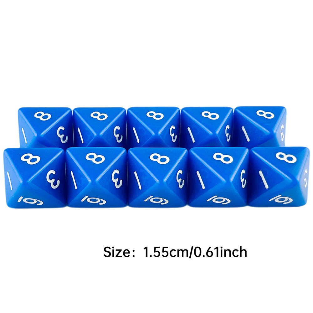 D8 Polyhedral Dice Set 10pcs O - Board Game Digital 评论和价格