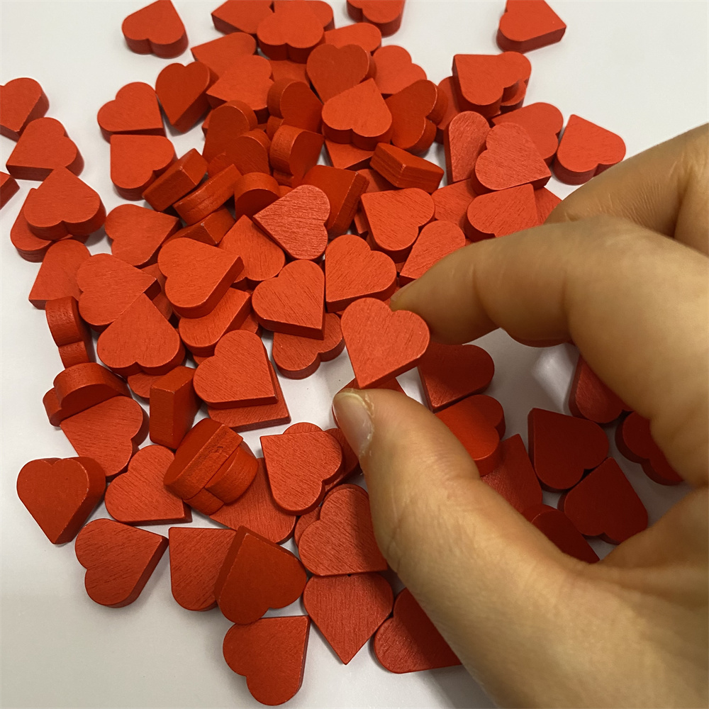 100Pcs 15mm*5mm Red Heart-Shap - Board Game Sequence 评论和价格