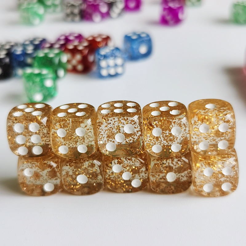 Set of 10pcs Glitter Dice Roll - Board Game Digital 评论和价格