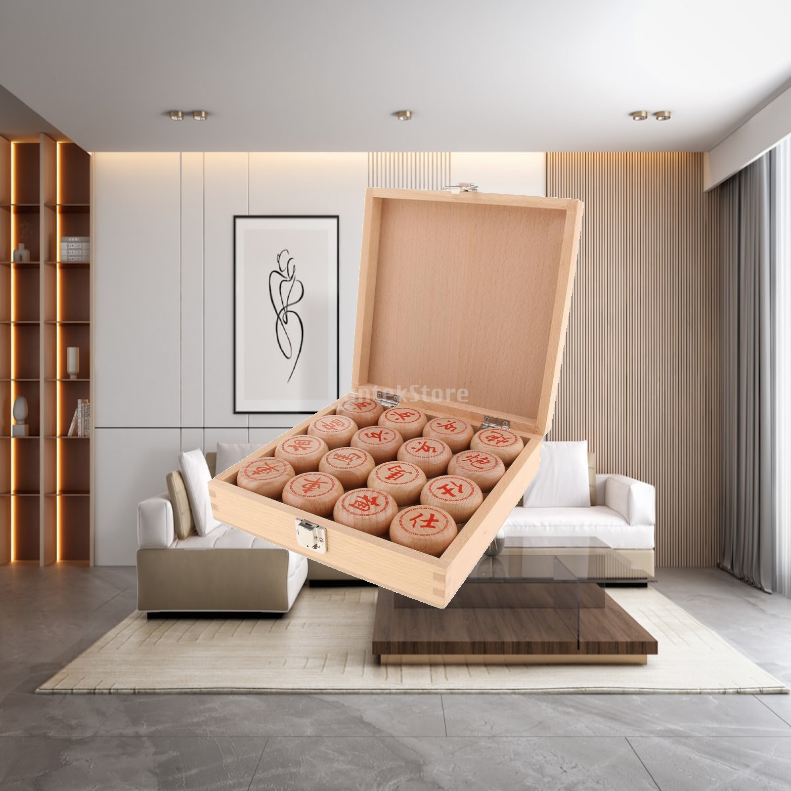Chinese Chess Xiangqi Wooden P - Board Game Cafe 评论和价格