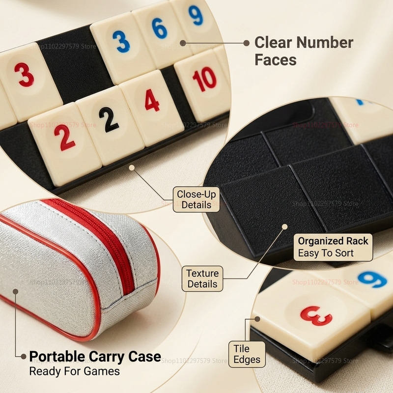 2026 New Rummy Cube Game Set w - Board Game Sequence 评论和价格