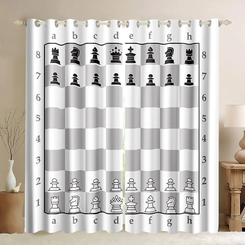 Chessboard  Window Curtains In - Board Game Cafe 评论和价格