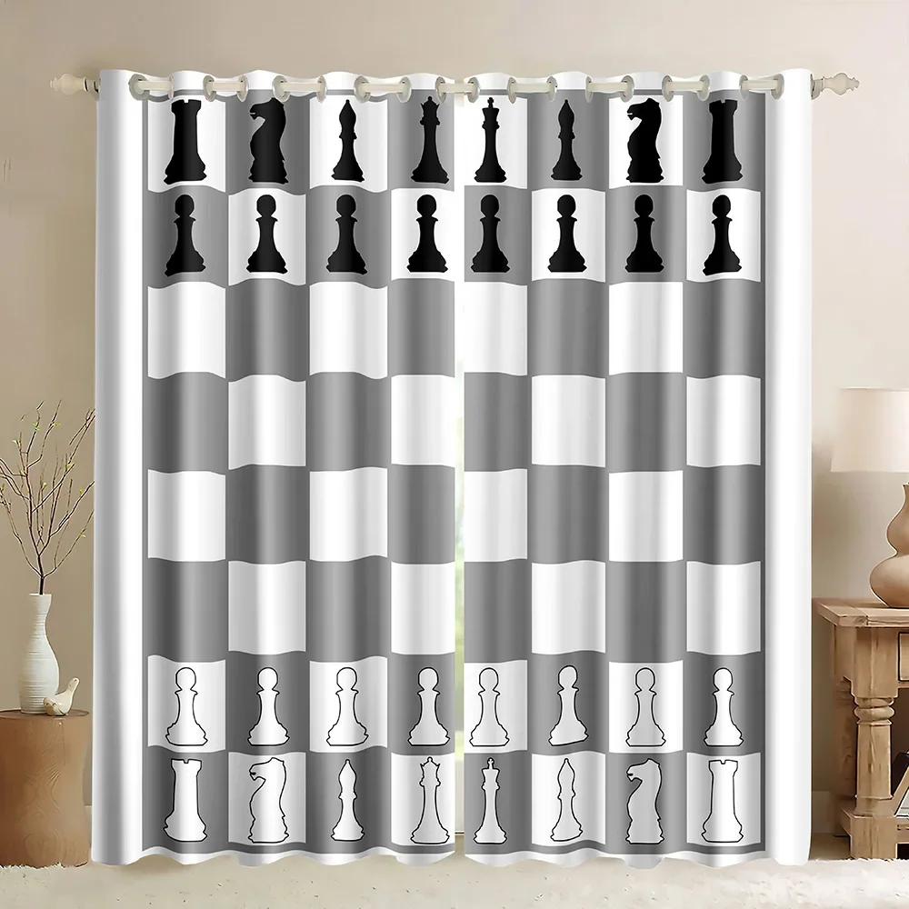 Chessboard  Window Curtains In - Board Game Cafe 评论和价格