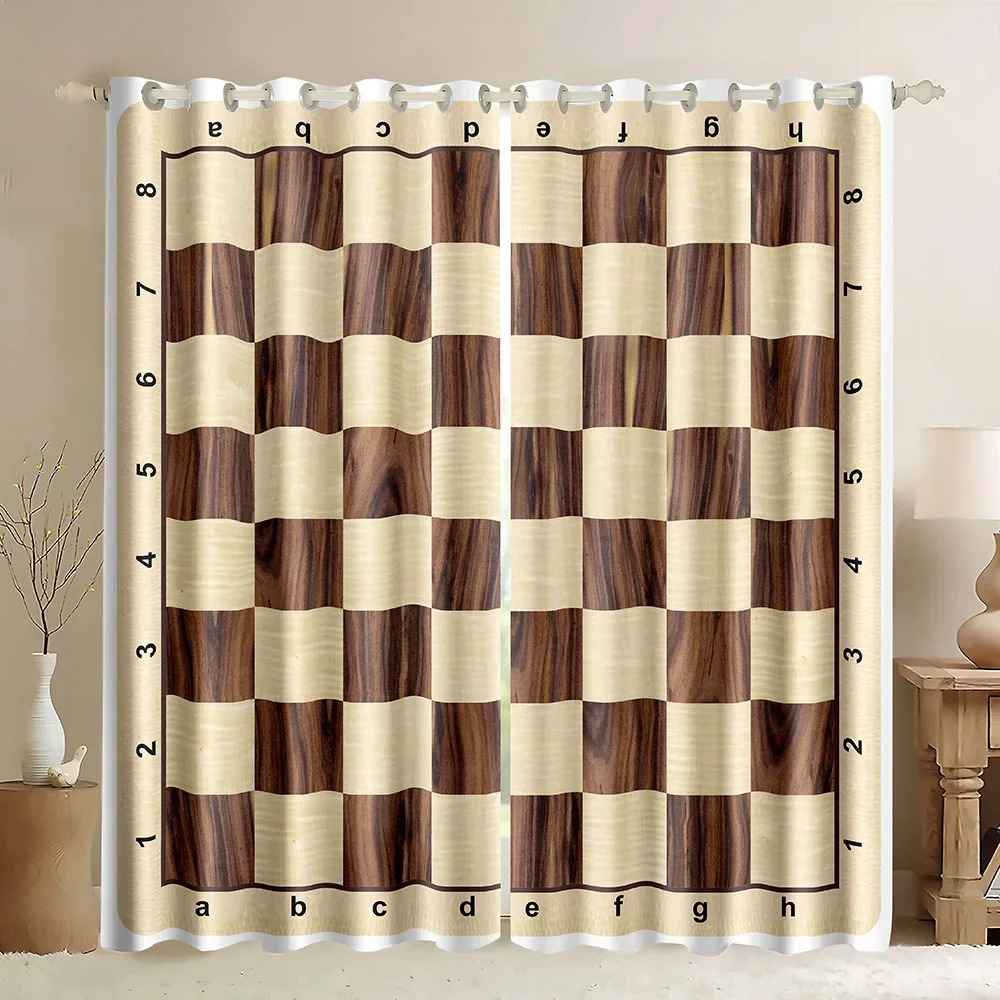 Chessboard  Window Curtains In - Board Game Cafe 评论和价格