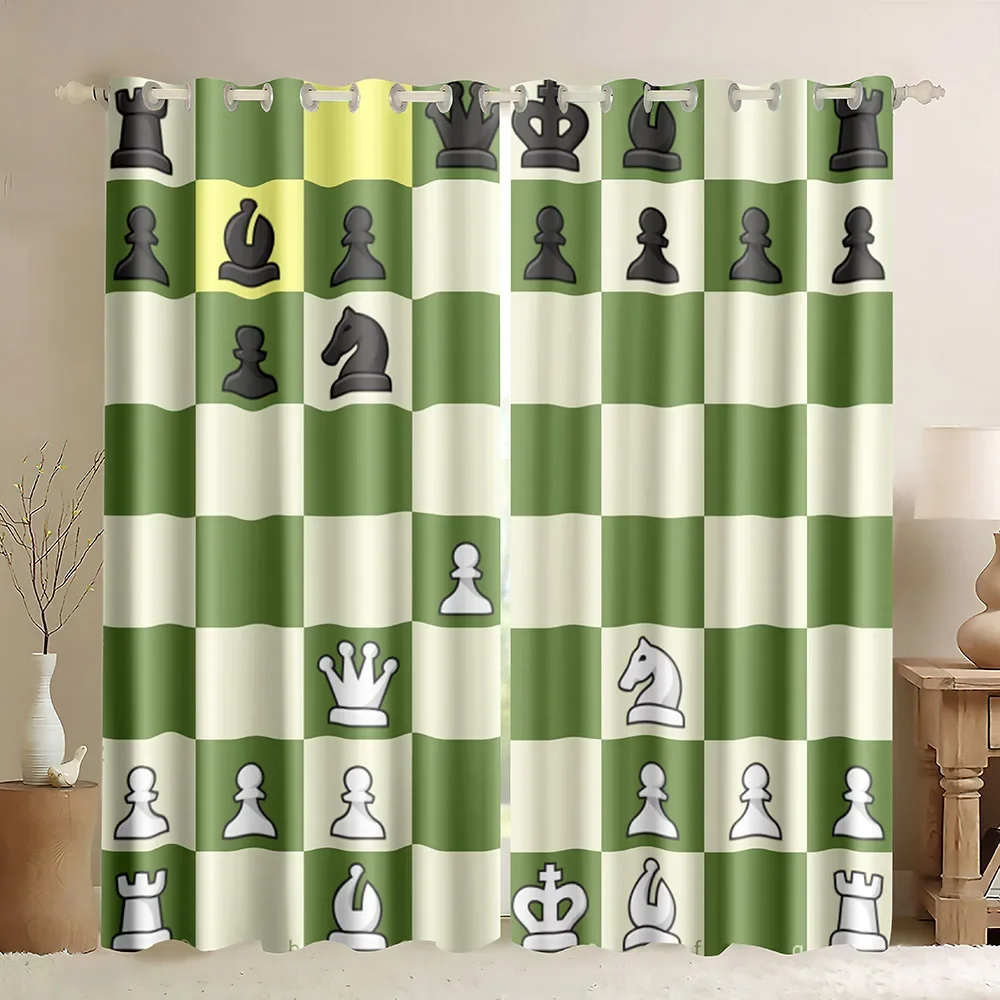 Chessboard  Window Curtains In - Board Game Cafe 评论和价格
